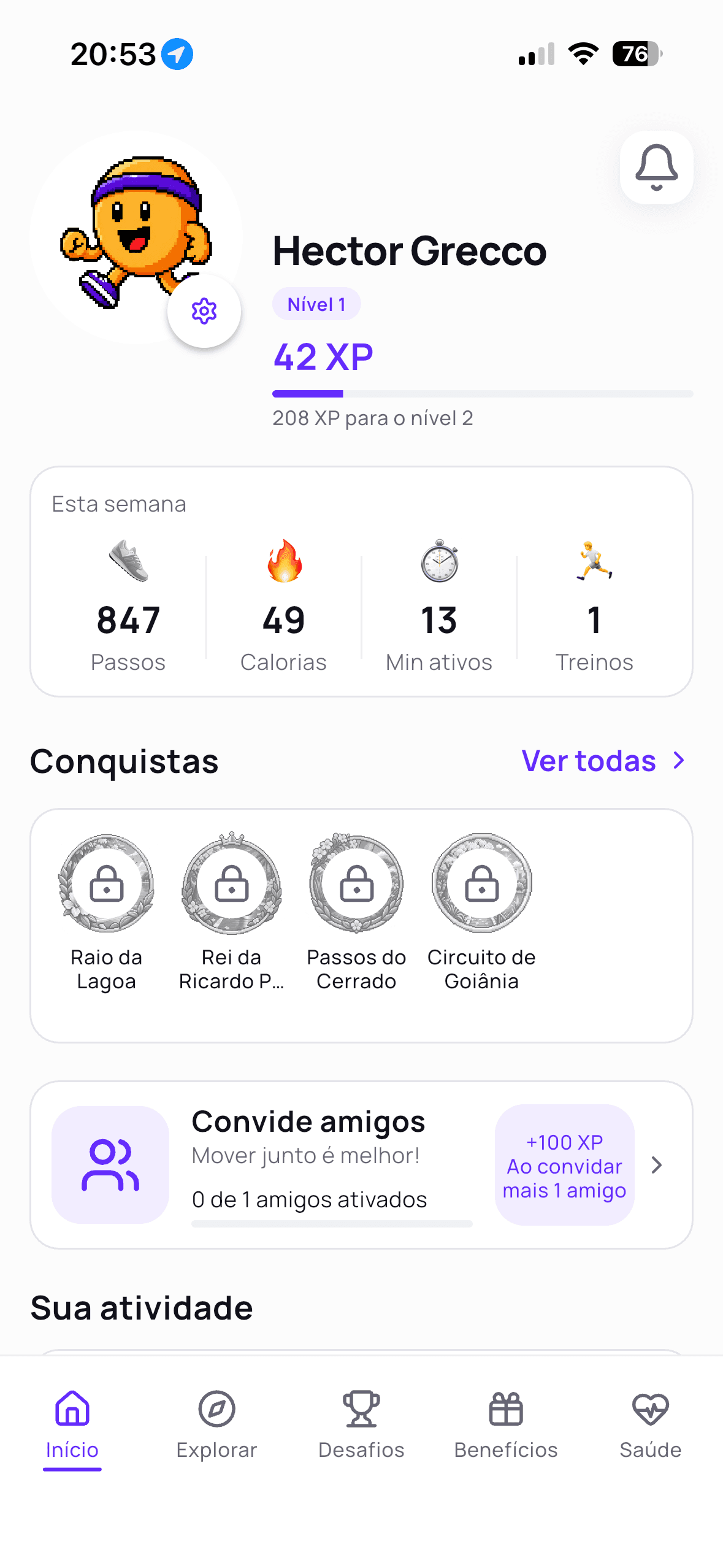 Tela inicial do Moovmoji